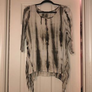 Cream and army green boutique top!